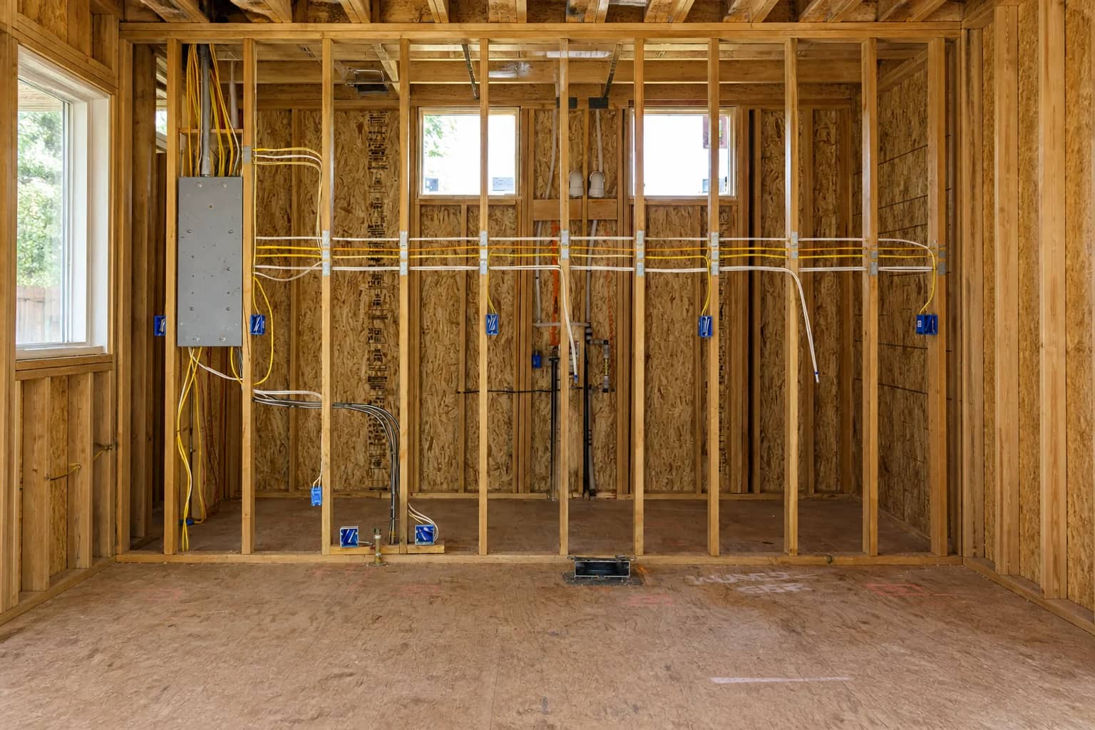 Electrical panel work at a Portland home.