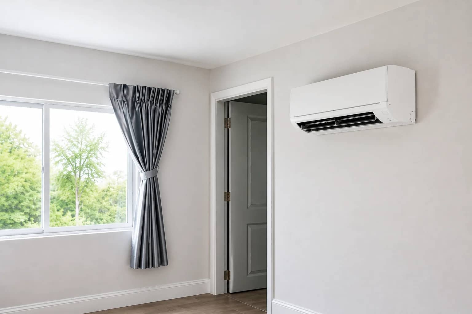 Mitsubishi ductless mini-split installed at a Portland-area home.